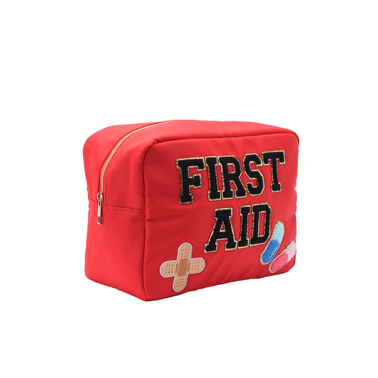 Red Large Pouch - "First Aid" - The Happy Tribe