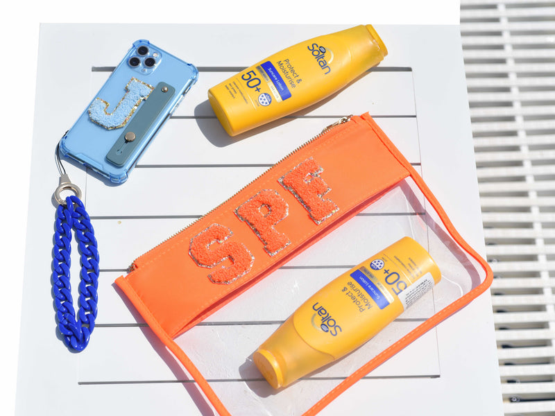 Neon Orange Travel Pouch