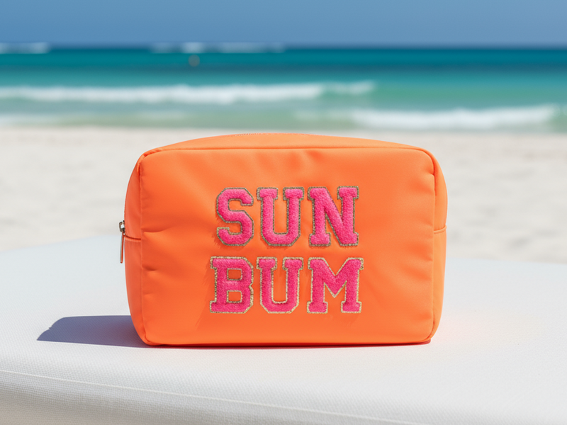Large Neon Orange Pouch “Sun Bum”