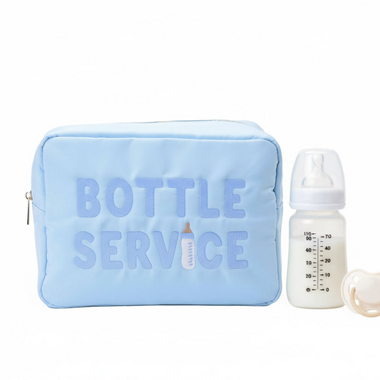 Bottle Service" Large Pouch, Baby Blue