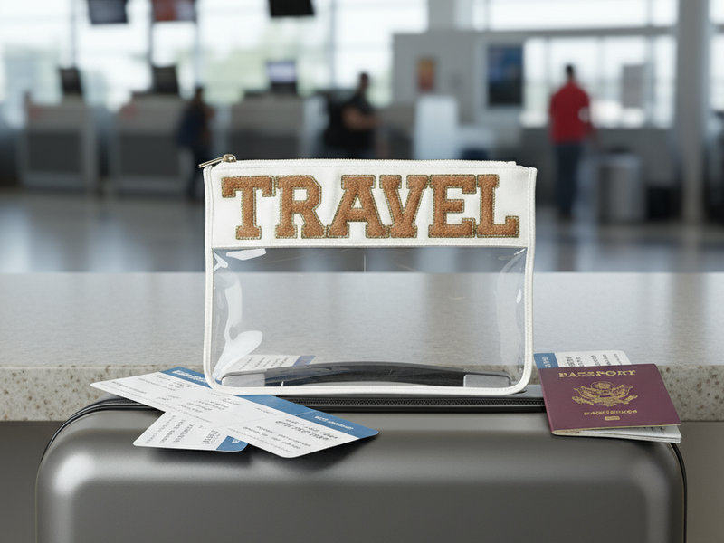 Cream Travel Pouch
