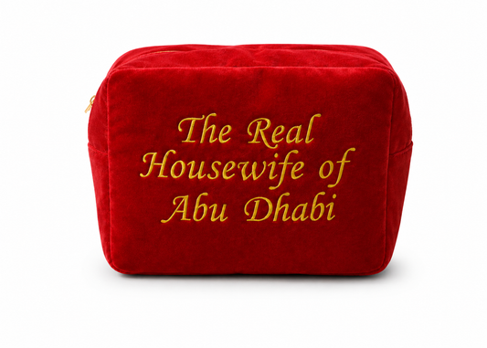 "The Real Housewife of Abu Dhabi" Velvet Pouch,