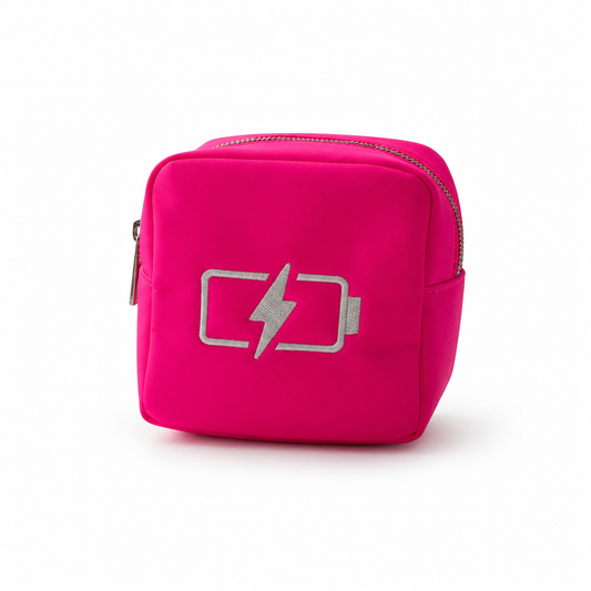 "Charge" Extra Small Pouch, Neon Pink
