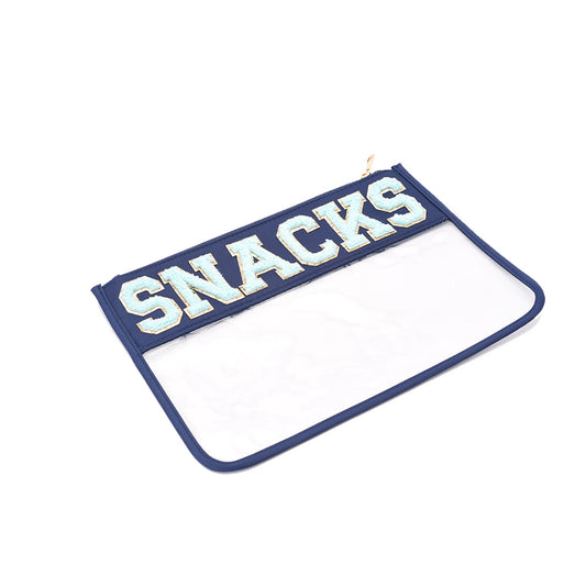 "Snacks" Travel Pouch, Navy