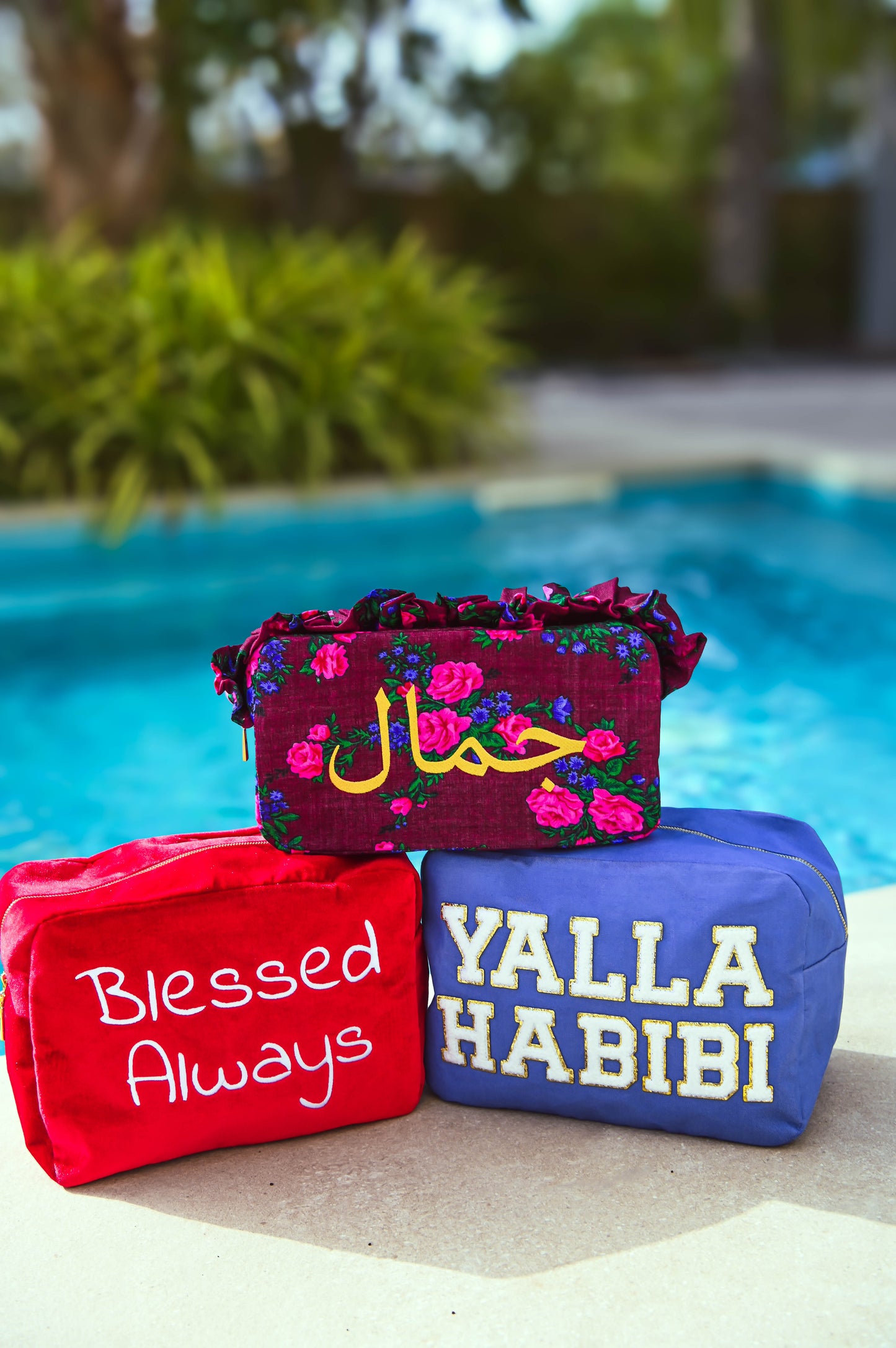 The "Yalla Habibi" Large Personalised Pouch