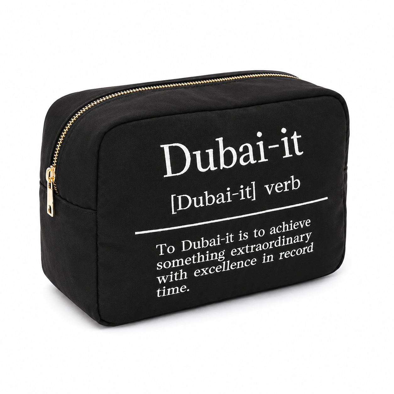 “Dubai-it” Large, Black Pouch