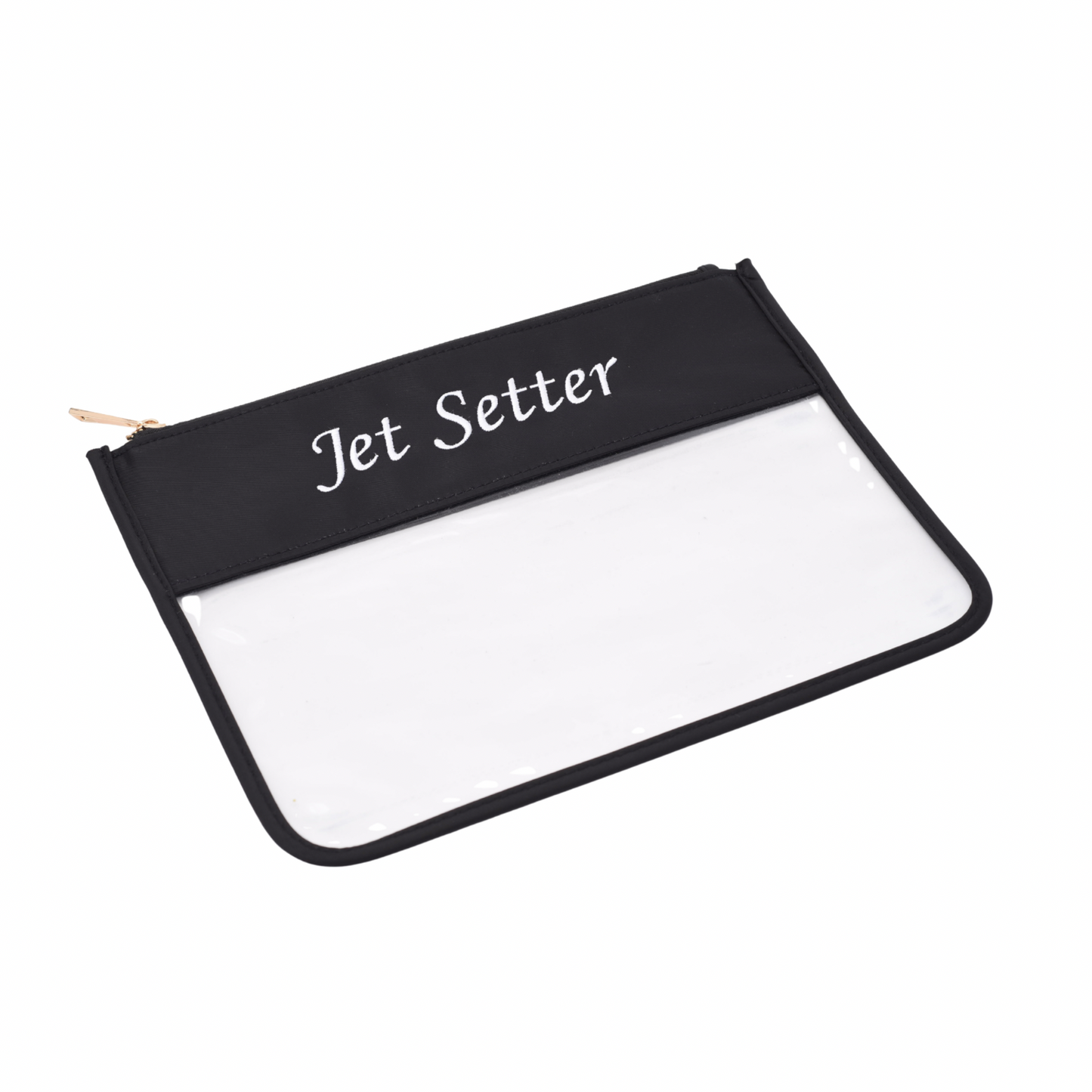 “Jet Setter” Clear Travel Pouch