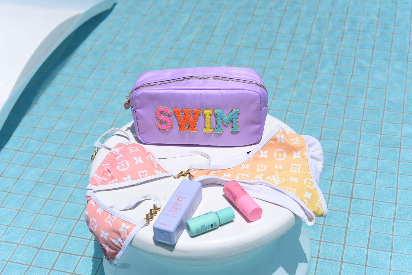 Lilac Medium "Swim” Pouch - The Happy Tribe