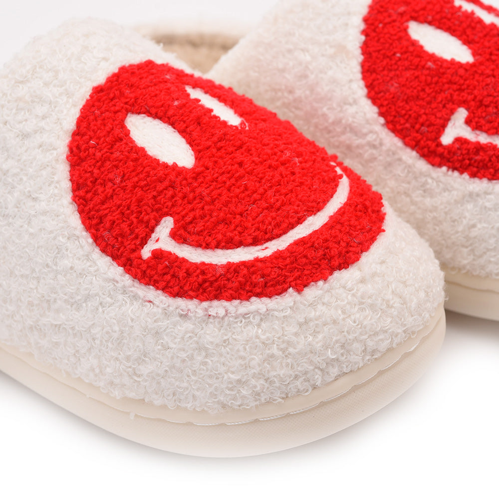 Smiley Slipper - White & Red - The Happy Tribe