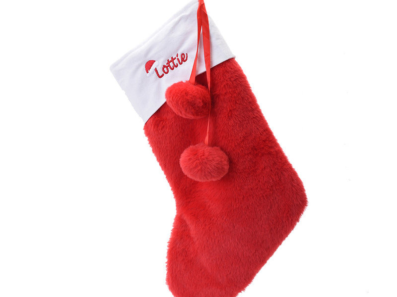 Personalised Christmas Fur Stocking