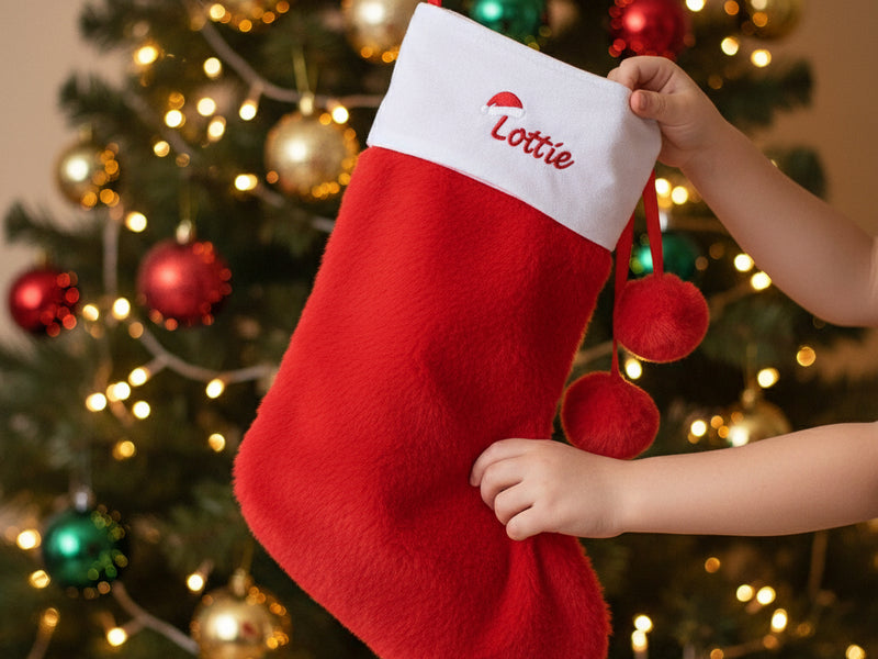 Personalised Christmas Fur Stocking