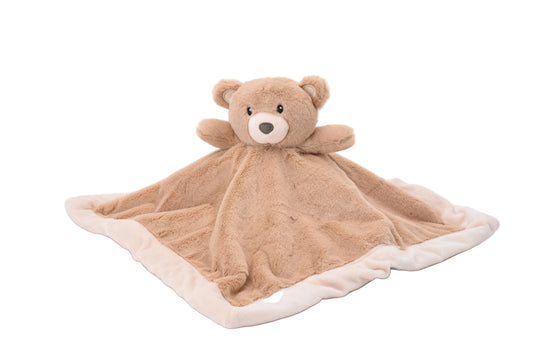 Personalised Baby Teddy Bear Comforter Toy, Brown