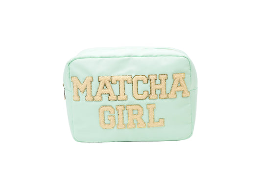 "Matcha Girlie" Large Pouch, Mint Green