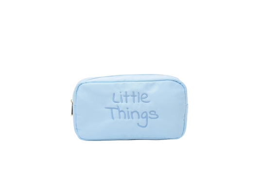 "Little Things" Medium Pouch, Baby Blue
