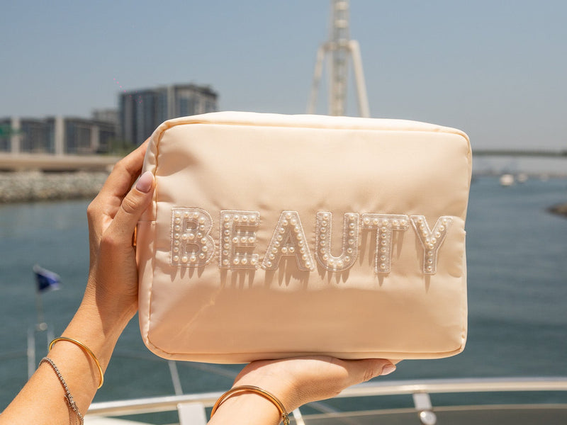 Cream Large Pouch