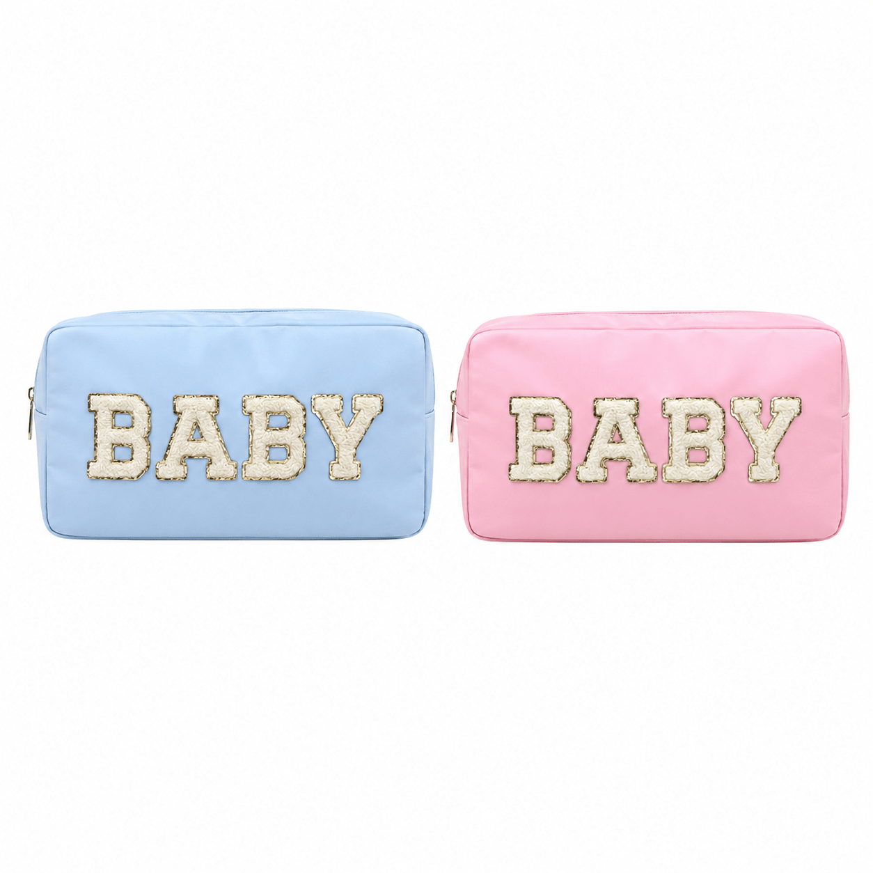 "BABY" Medium Pouch, Baby Pink - The Happy Tribe
