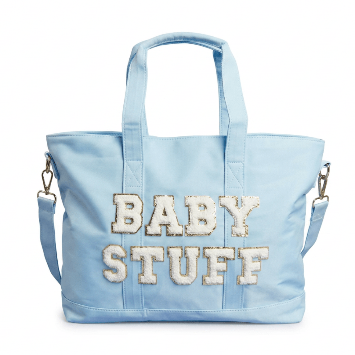 "Baby Stuff" Tote Bag, Blue - The Happy Tribe