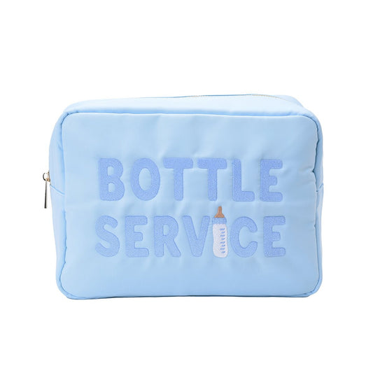 Bottle Service" Large Pouch, Baby Blue - The Happy Tribe