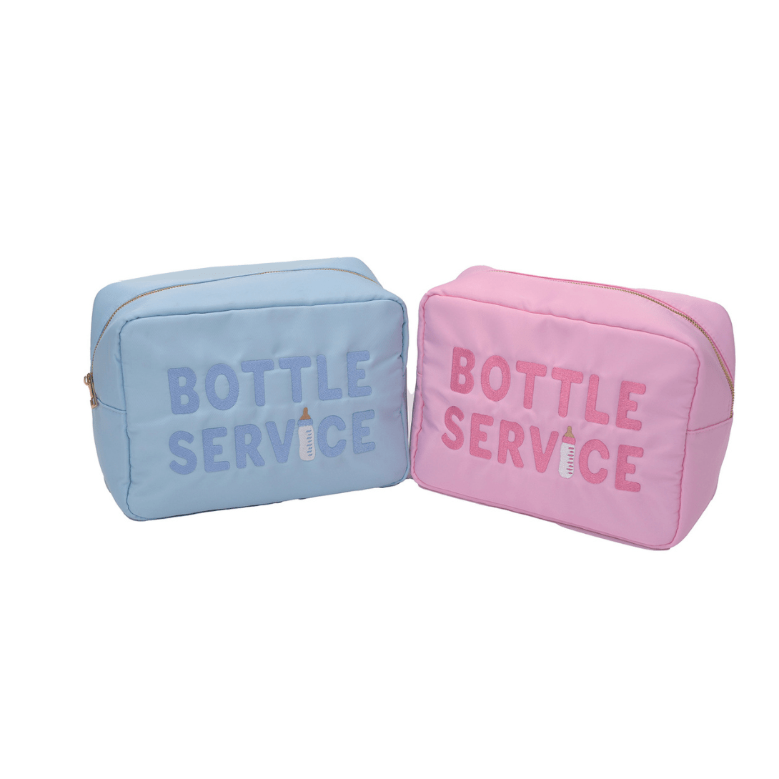 Bottle Service" Large Pouch, Baby Blue - The Happy Tribe