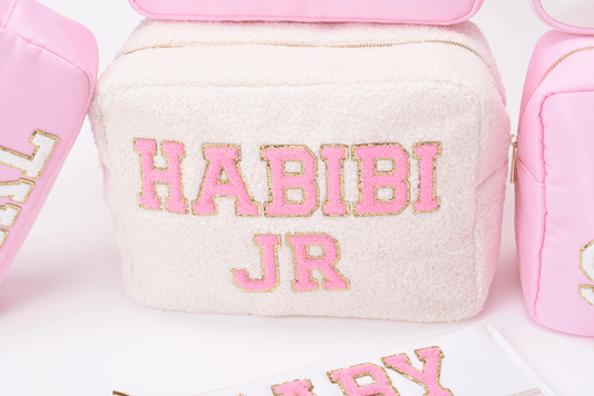 Cream,Baby Pink Teddy Large “HABIBI JR" - The Happy Tribe