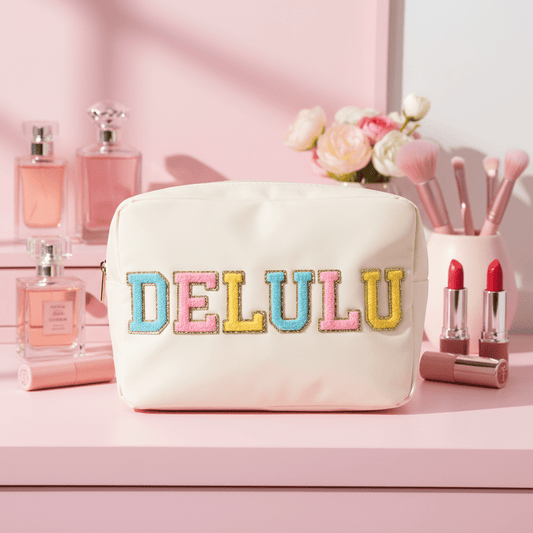 "DeLulu" Large Pouch, Cream - The Happy Tribe