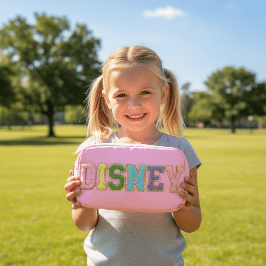"Disney" Medium Pouch, Baby Pink - The Happy Tribe