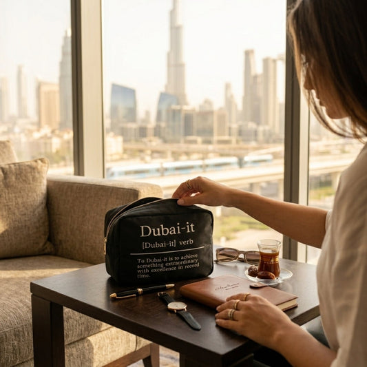 “Dubai-it” Large Embroidered Pouch - The Happy Tribe