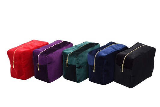 Luxury Personalised Velvet Bold Edit, Medium Pouch - The Happy Tribe