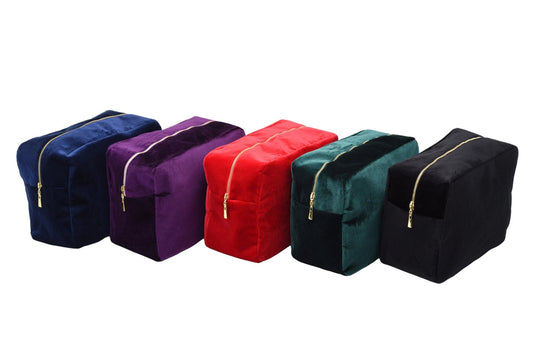 Luxury Personalised Velvet Large Pouch, Bold Edit - The Happy Tribe