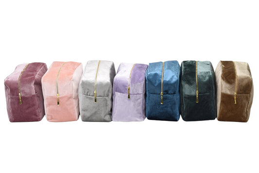 Luxury Personalised Velvet, Pastel Edit, Large Pouch - The Happy Tribe