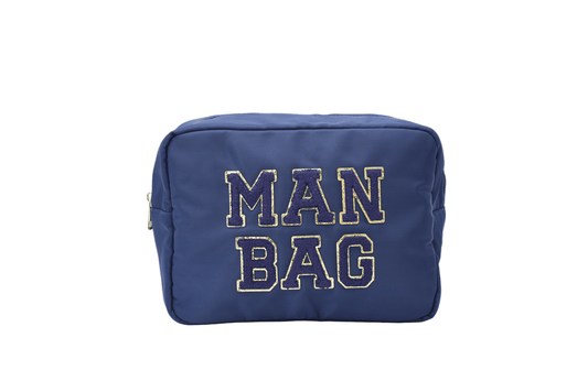 "Man Bag" Large Pouch, Navy - The Happy Tribe