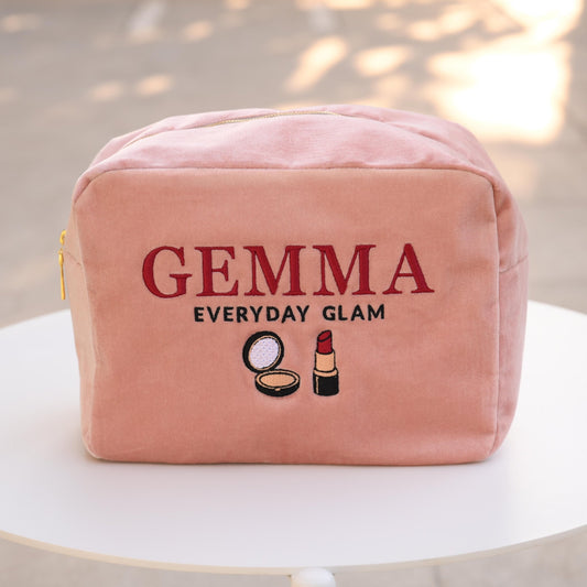 Personalised “Everyday Glam” Velvet Pouch - The Happy Tribe