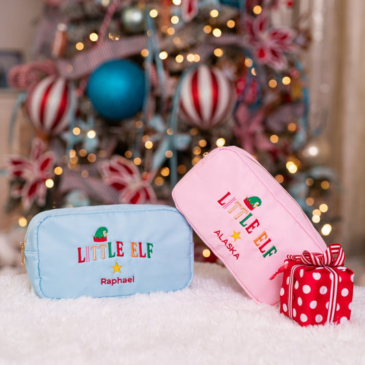 Personalised “Little Elf” Christmas Pouch - The Happy Tribe