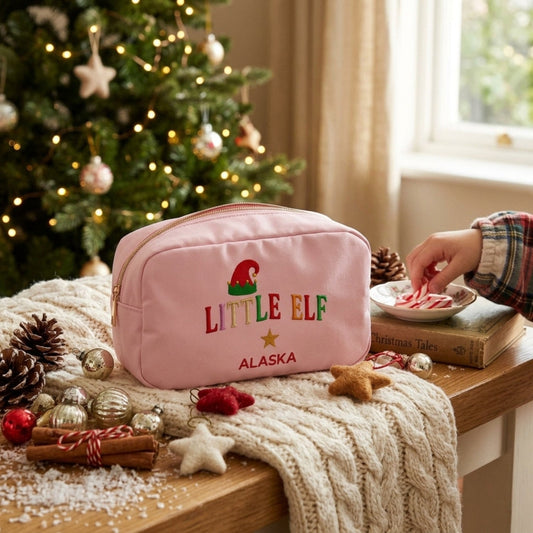Personalised “Little Elf” Christmas Pouch - The Happy Tribe