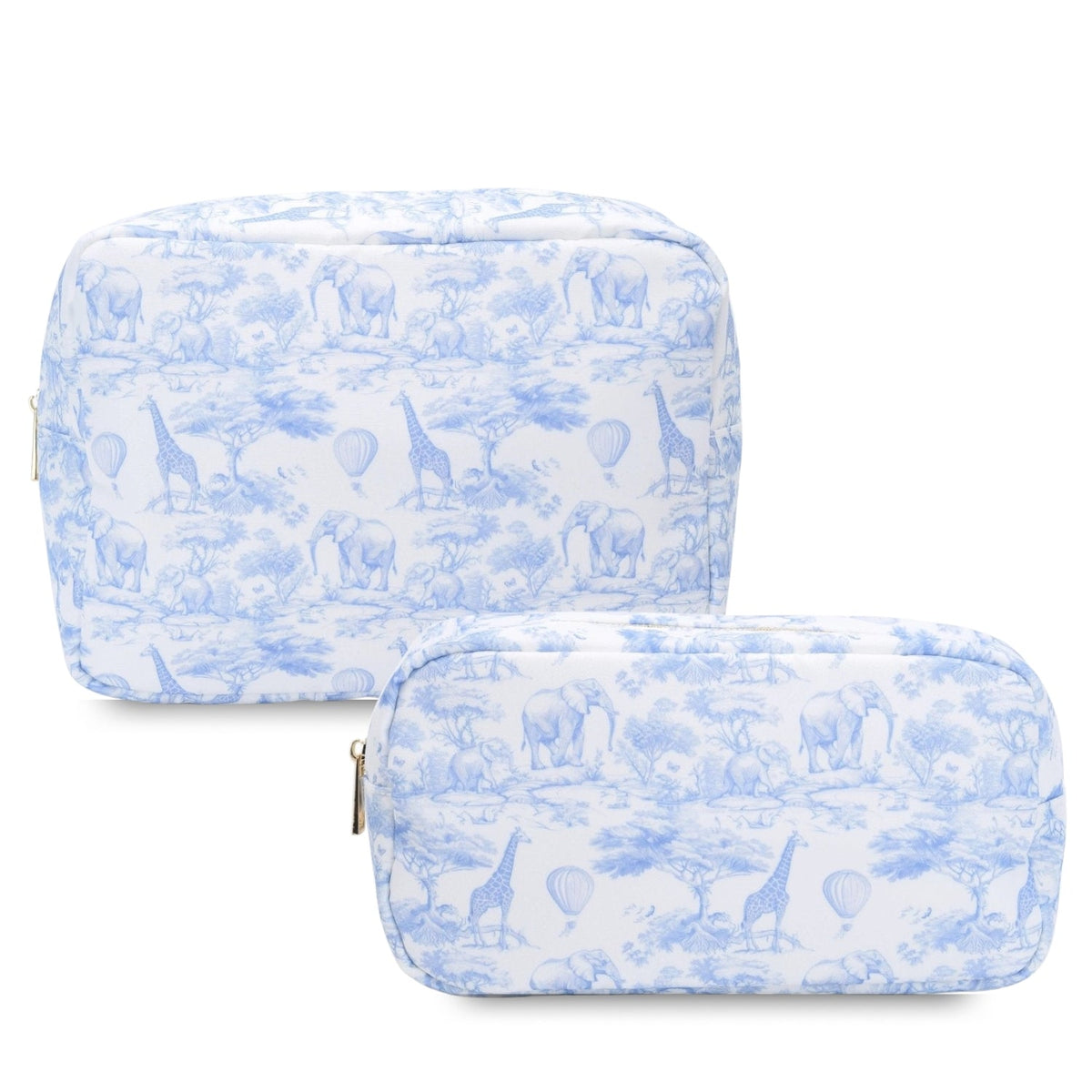 Personalised Toile 2-Pc Pouch Set - The Happy Tribe