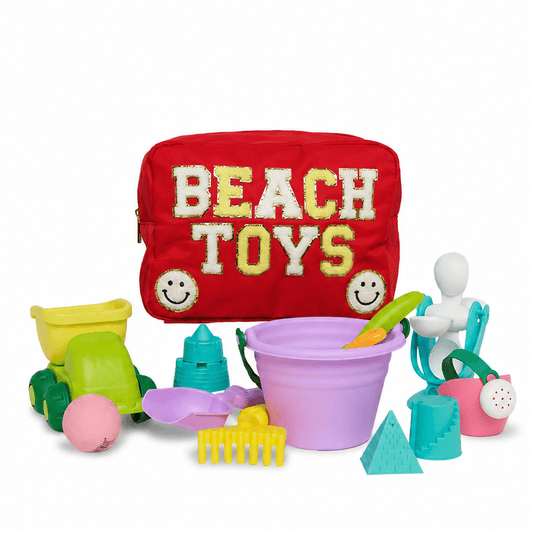 "Pool Toys" Large Pouch, Red - The Happy Tribe