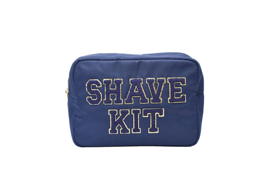 "Shave Kit" Large Pouch, Navy - The Happy Tribe