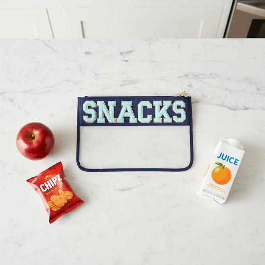 "Snacks" Travel Pouch, Navy - The Happy Tribe