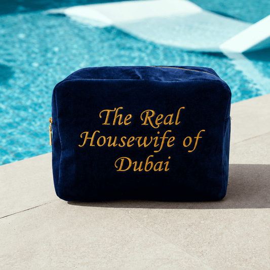 "The Real Housewives of Dubai" Large Velvet Pouch - The Happy Tribe
