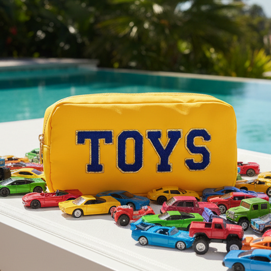 "Toys" Small Pouch, Yellow - The Happy Tribe