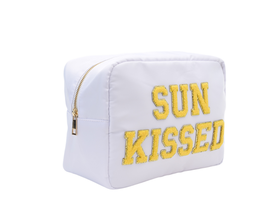 Large White Sun-Kissed Pouch