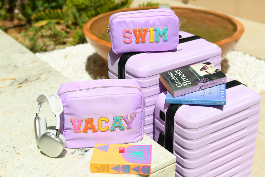 Lilac “Vacay & Swim” Bundle, Large & Medium Pouch