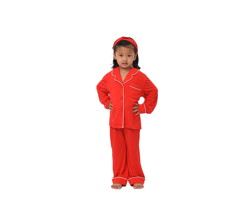 Personalised Children's Red Luxury Pjs