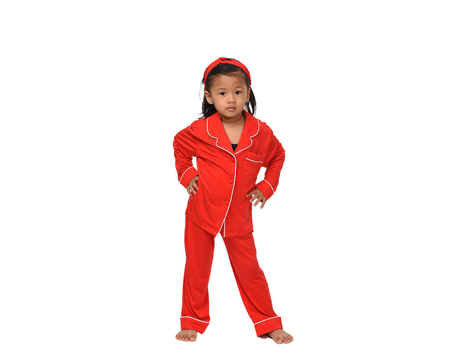Personalised Children's Red Luxury Pjs
