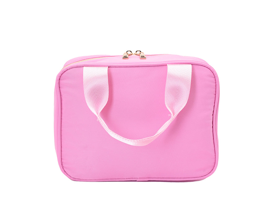 Candy Pink Handle Personalised Lunch Bag