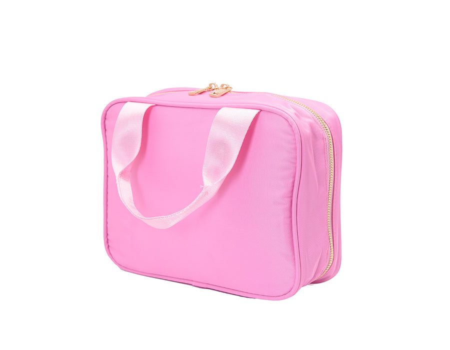 Candy Pink Handle Personalised Lunch Bag