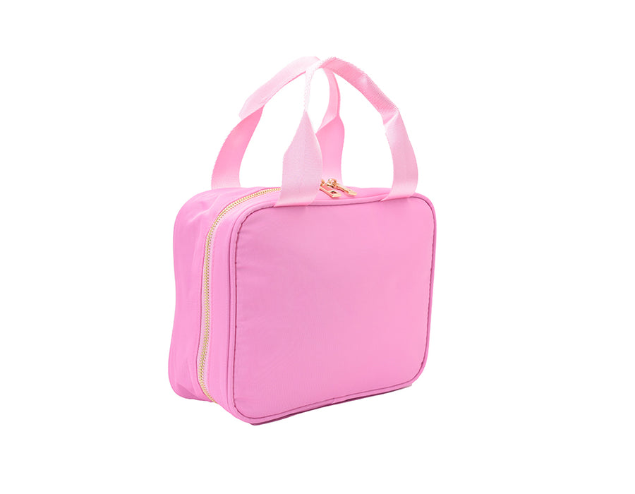 Candy Pink Handle Personalised Lunch Bag