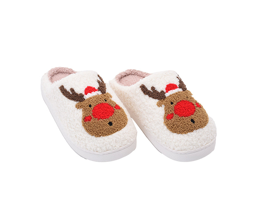 Christmas Slippers - Red Reindeer