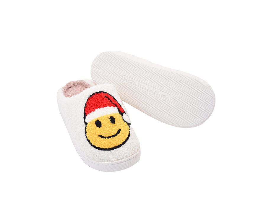 Christmas Slippers - Smiley Santa