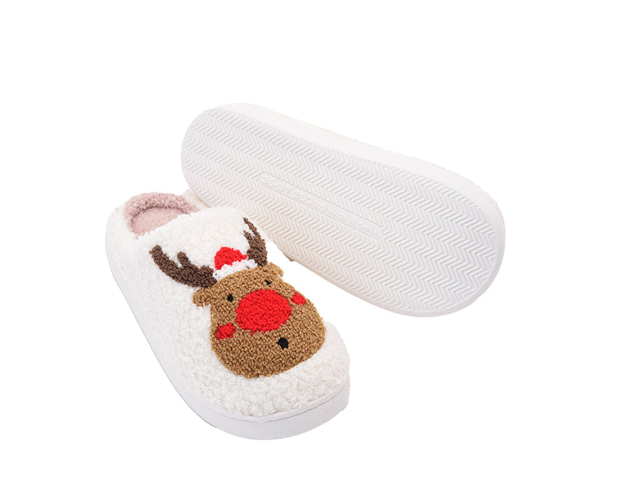 Christmas Slippers - Red Reindeer